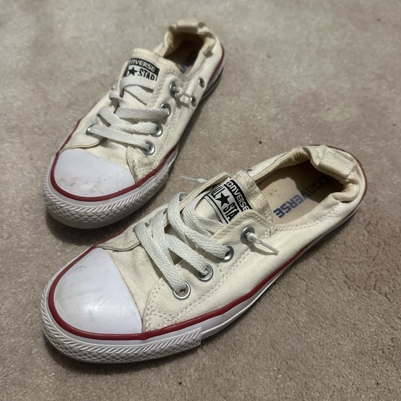 Converse Women’s Cream Sneakers - Picture 1 of 5